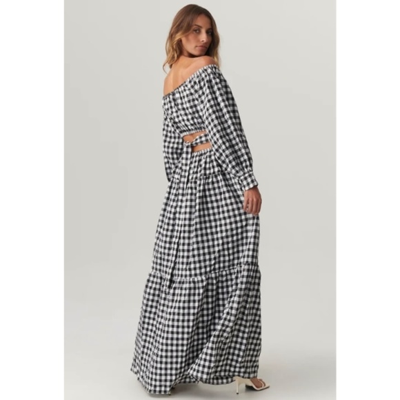 Black and white gingham maxi dress - Picture 1 of 4